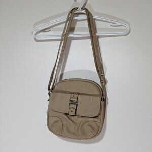 Rosetti Magnet Flap Crossbody Bag Purse Beige